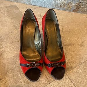 Gorgeous dark orange J. Crew heels